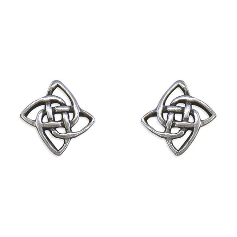 Silver celtic stud earrings complete with presentation box