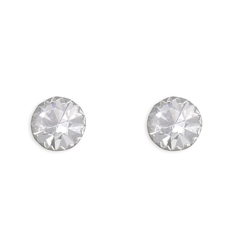 Silver Crystal stud earrings complete with presentation box