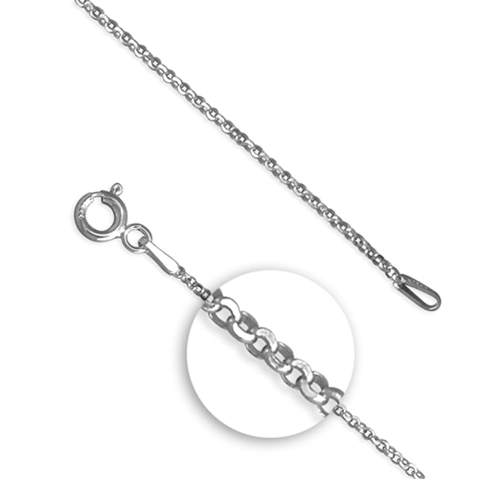 Silver 16inch/41cms belcher link Chain complete with presentation box