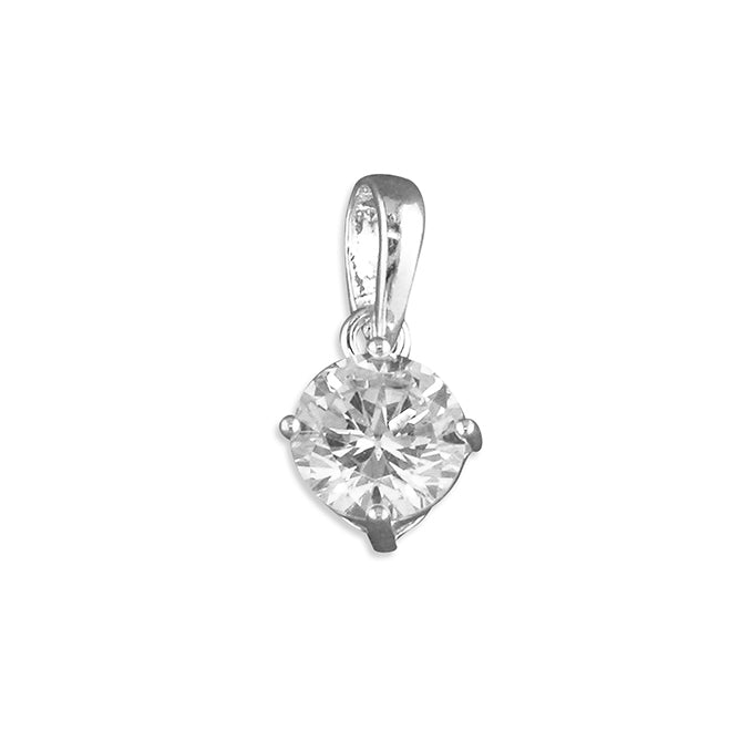 Silver Cubic Zirconia pendant and chain complete with presentation box