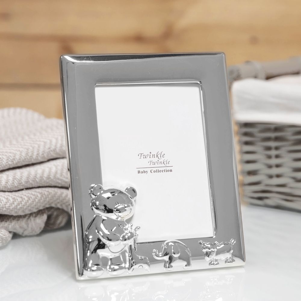 Silverplated 3.5inch x 5inch / 9cms x 12cms Babies Photo Frame