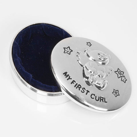 Silverplated Babies First Curl Box