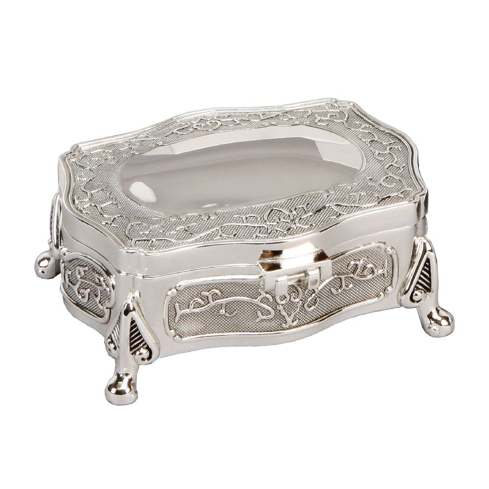 Silverplated oblong Trinket Box