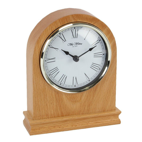 Wooden Arched Mantel Clock, 1 Year Guarantee