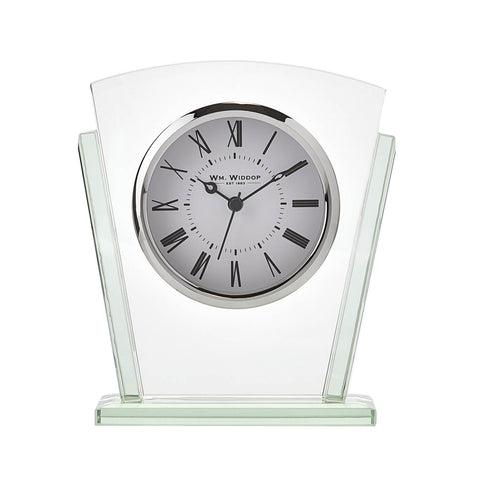 WILLIAM WIDDOP® Glass Bezel Mantel Clock, 1 Year Guarantee