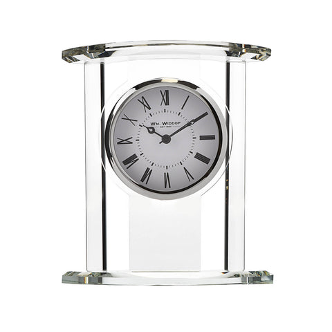 Wm.Widdop Glass Mantel Clock, 1 Year Guarantee