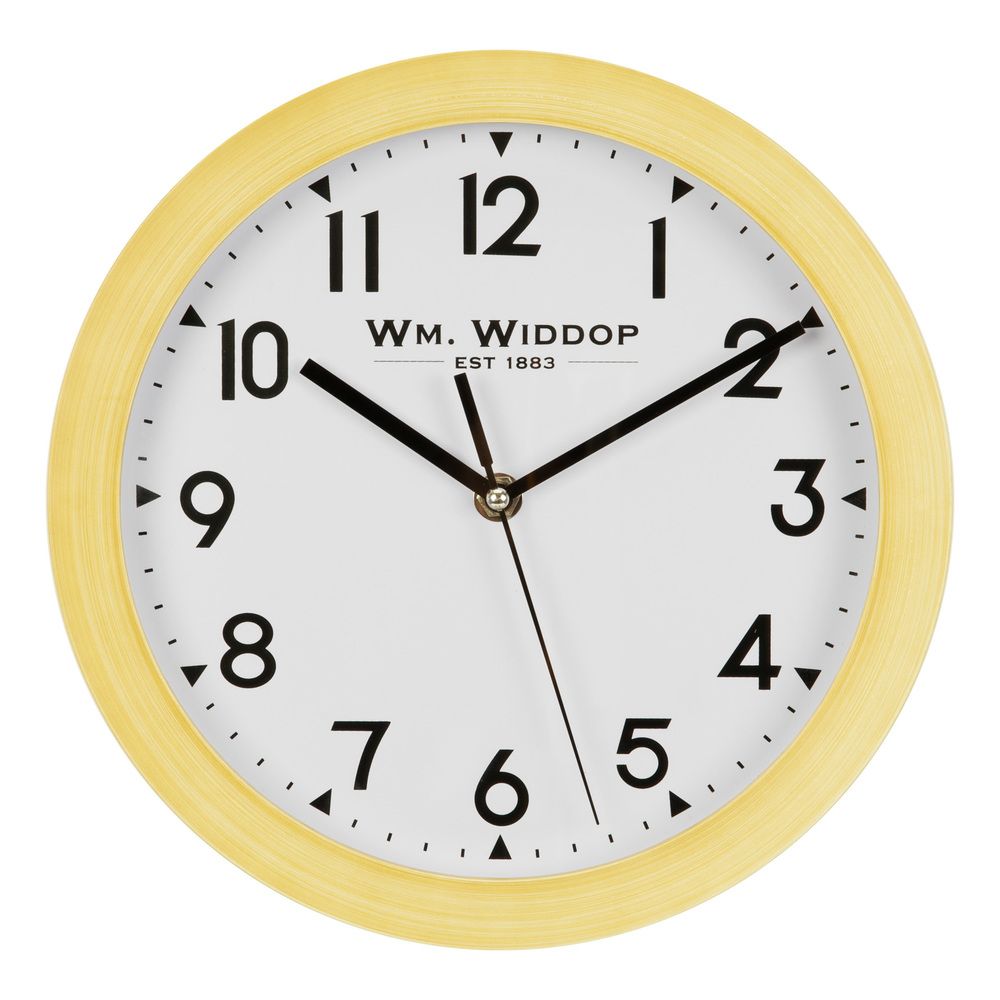 Wood Effect Round Wall Clock, 1 Year Guarantee