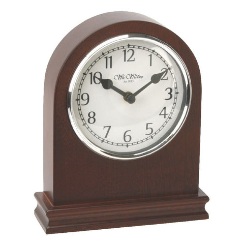Walnut Wood Effect Mantel Clock, 1 Year Guarantee