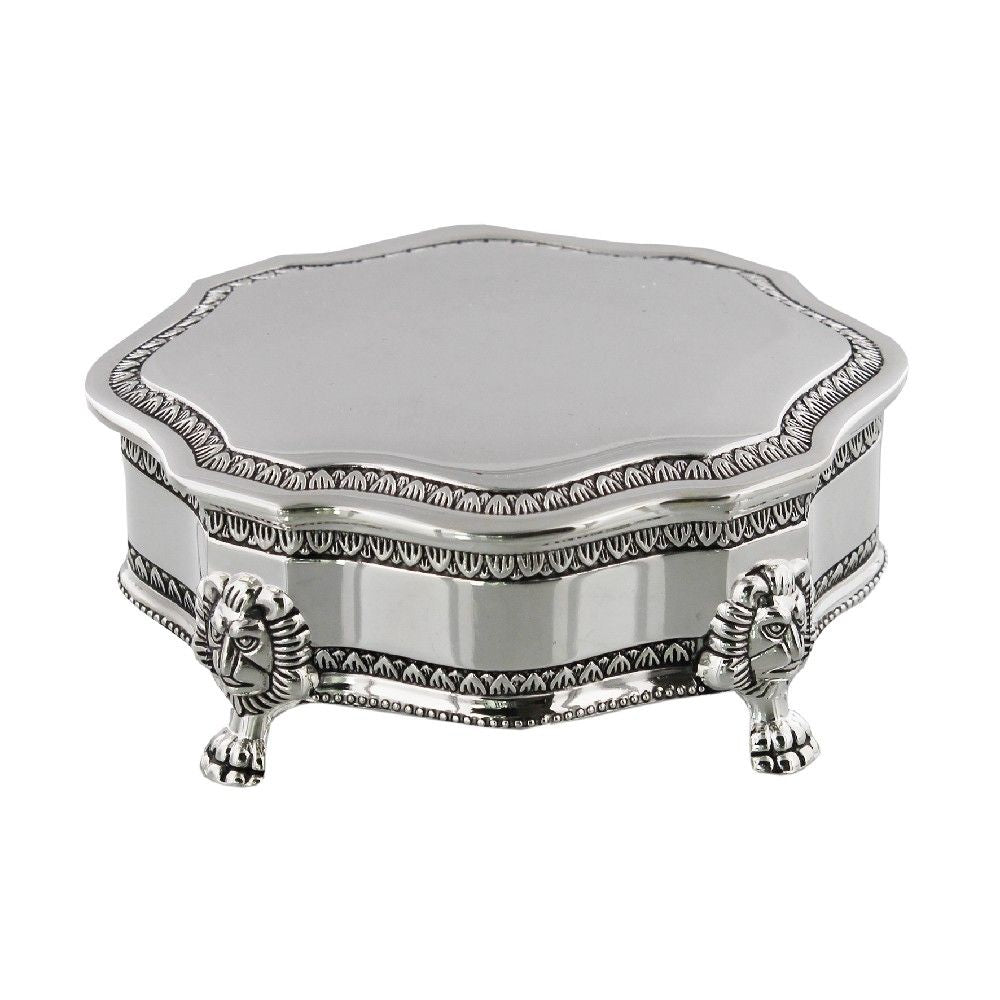 Silverplated oval Trinket Box